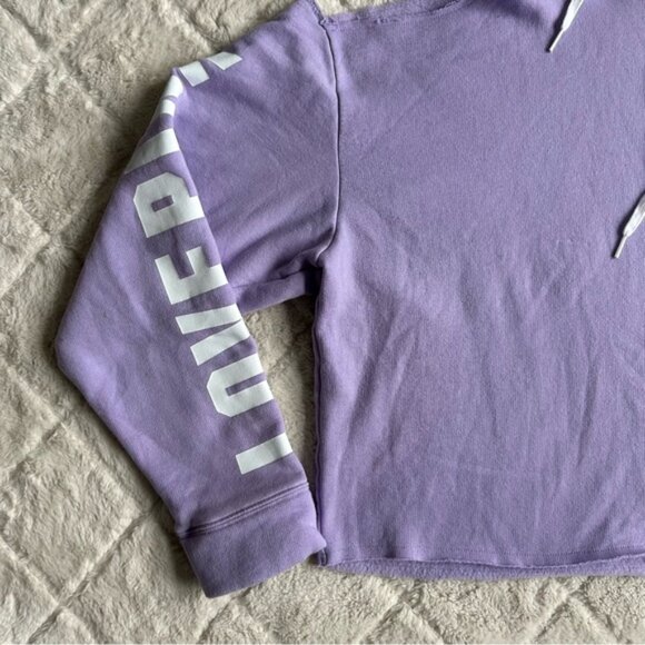 Victoria's Secret PINK | Lavender Cold Shoulder Hoodie | Size Large - Picture 6 of 15